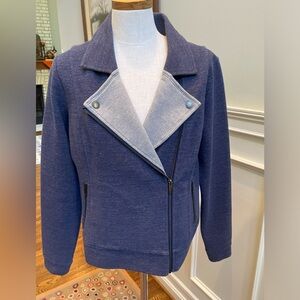 Lands End Navy and gray short jacket NWOT